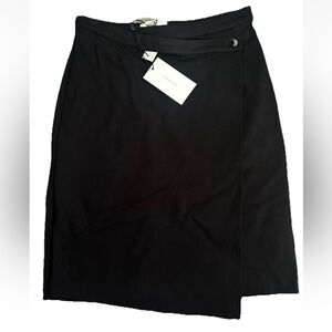 Halston Black Women's Wrap-Style Skirt